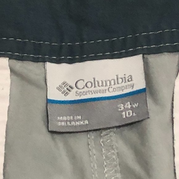 Columbia Men's Washed Out Shorts Size 34 Cotton AM4471 Light Blue Grey - Picture 3 of 5